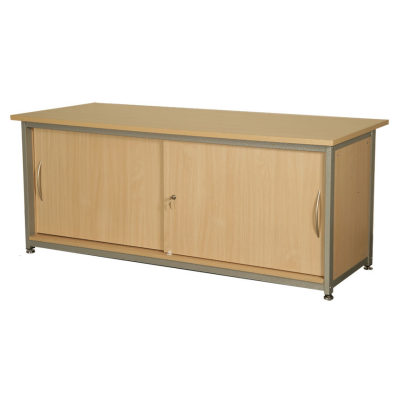 Beech Cupboard with Lockable Doors