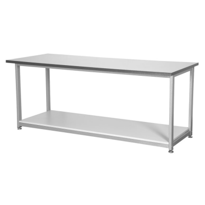 Silver Open Bench with Shelf