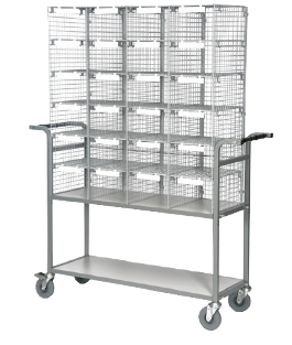 24 Compartment Mobile Sorting and Distribution Trolley